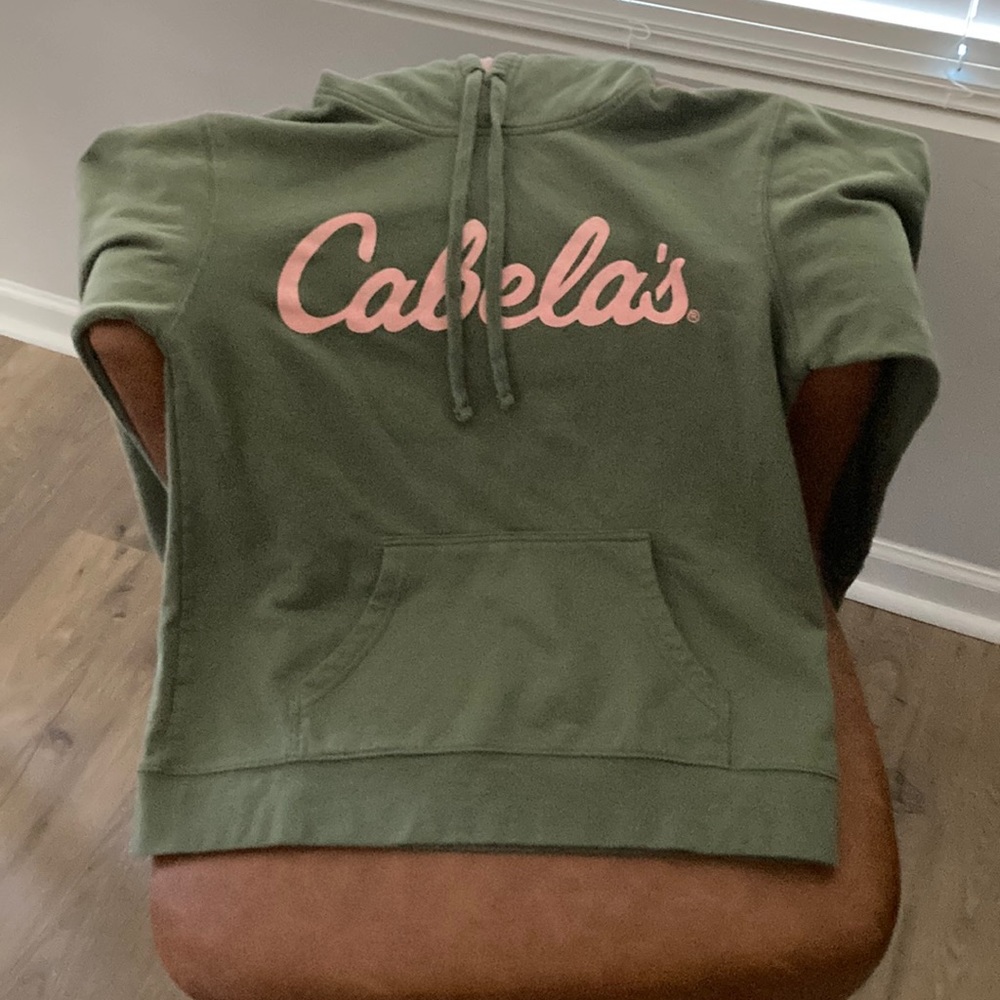 Olive green hoodie Cabelas, size small